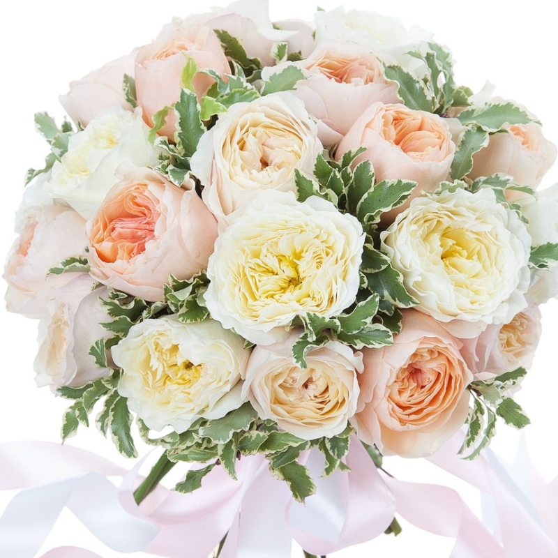 Букет MIX из пионовидных роз David Austin